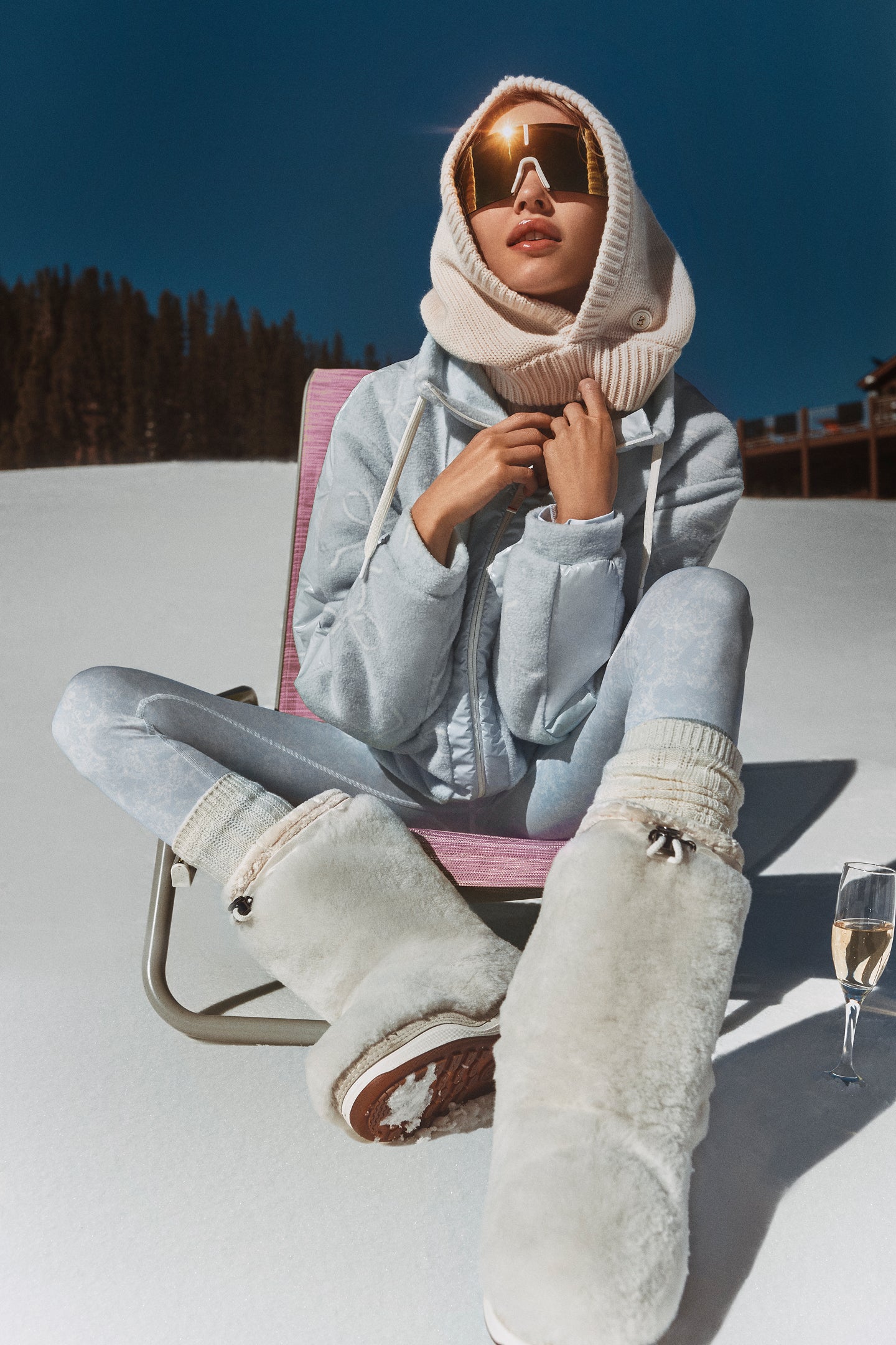 BOGNER FIRE+ICE x LoveShackFancy Love Leggings - ALPINE BLUE - Image 4