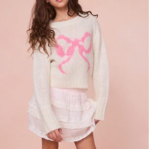 Girls Amya Wool Bow Pullover