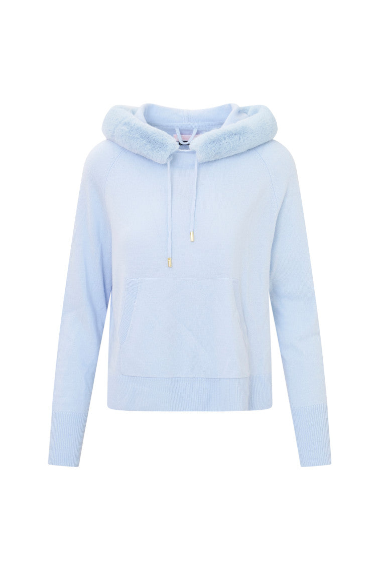LoveShackFancy x MAX&MOI Wool-Cashmere Faux Fur Hoodie - Image 5
