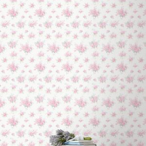 Breezy Ikat Rose Standard Wallpaper