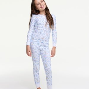 LoveShackFancy x Roller Rabbit Kids Starry Nights Lattice Pajamas