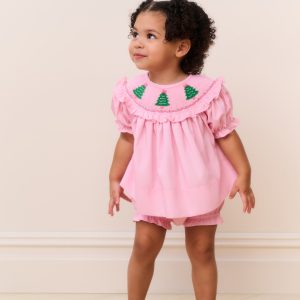Cecil & Lou Baby Smocked Christmas Tree Set