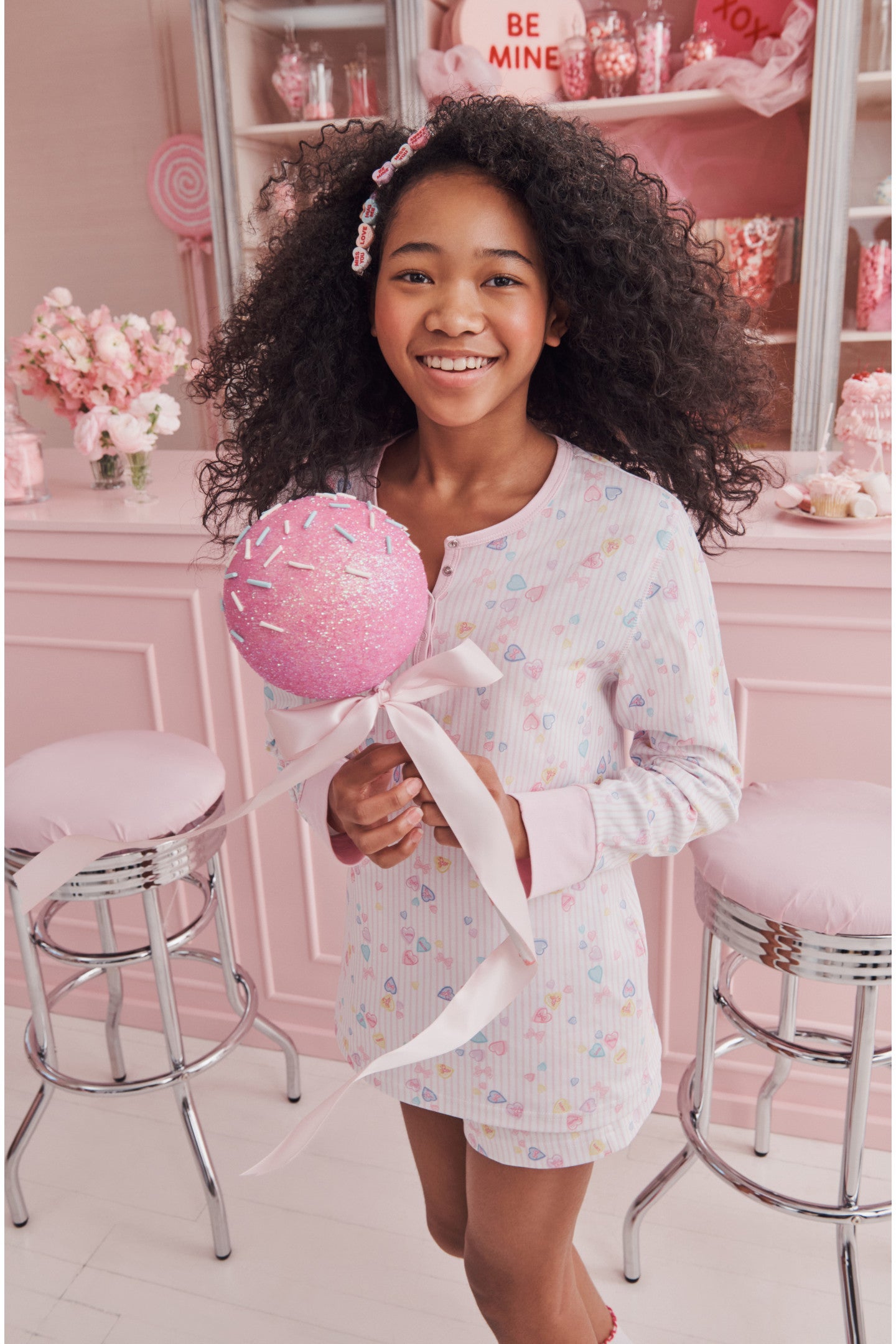 LoveShackFancy x Roller Rabbit Heart Stripe Hunter Pajama - Image 2