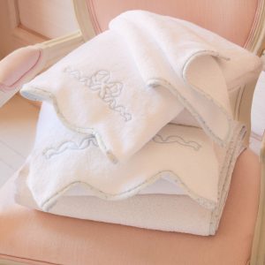 Bow-Embroidered Hand Towel