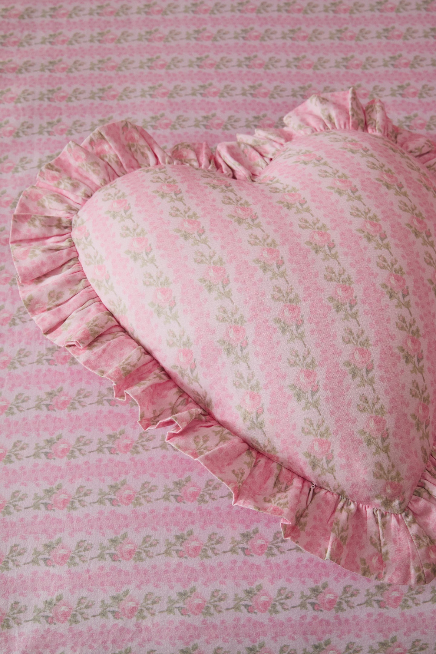 Forever In Love Ruffle Heart Pillow - Image 2