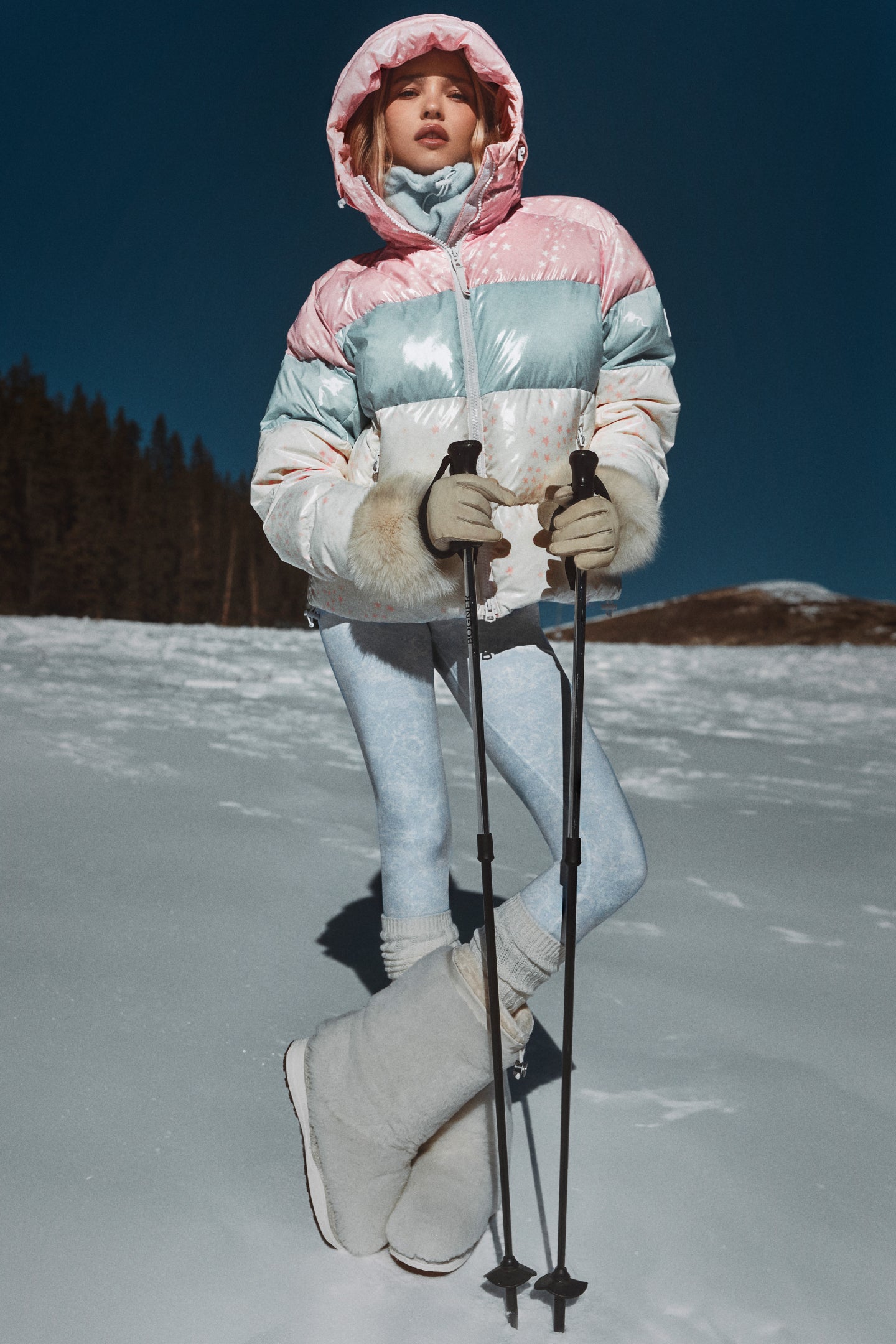 BOGNER FIRE+ICE x LoveShackFancy Love Leggings - ALPINE BLUE - Image 3