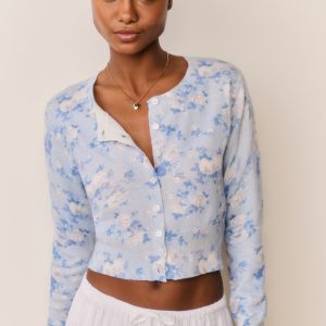 Adeanne Heirloom Print Cotton Cardigan