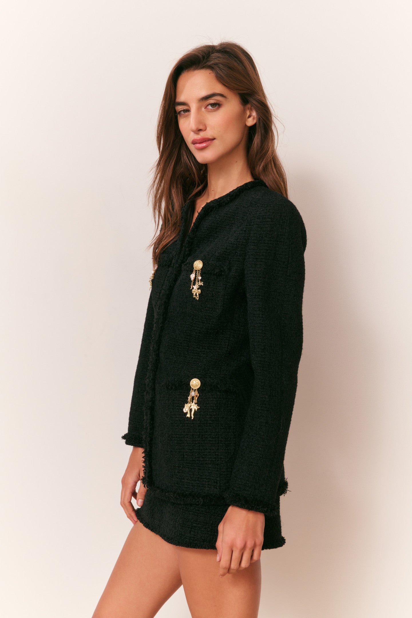 Adrina Tweed Embellished Jacket - Image 4