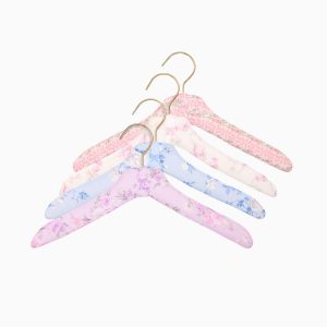 Heirloom Print Fabric Hangers - Set Of 4