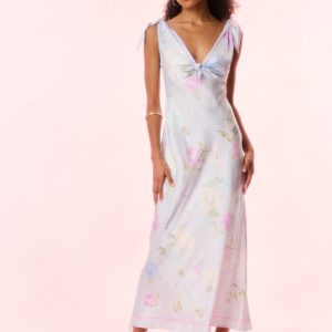 Perri Floral Scarf-Tie Maxi Dress