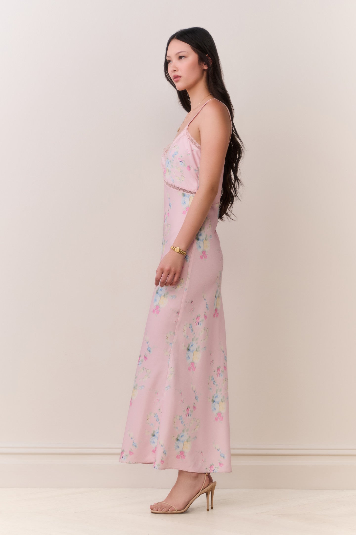 Annabeth Satin Floral Maxi Slip Dress - Image 4