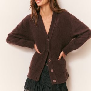 Applene Brushed Cashmere Cardigan