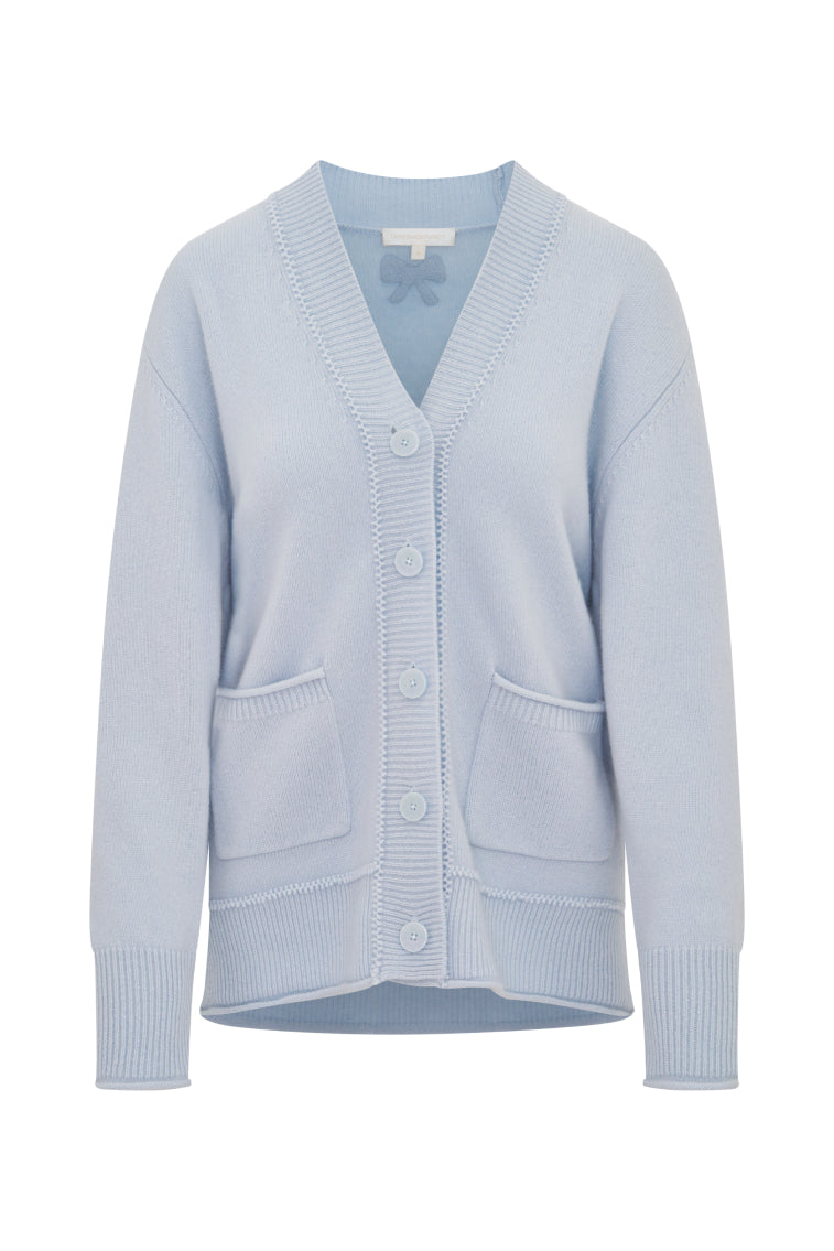 Applene Cashmere Cardigan - SEAGLASS BLUE - Image 5