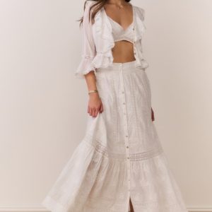 Araminta Cotton Victorian Maxi Skirt