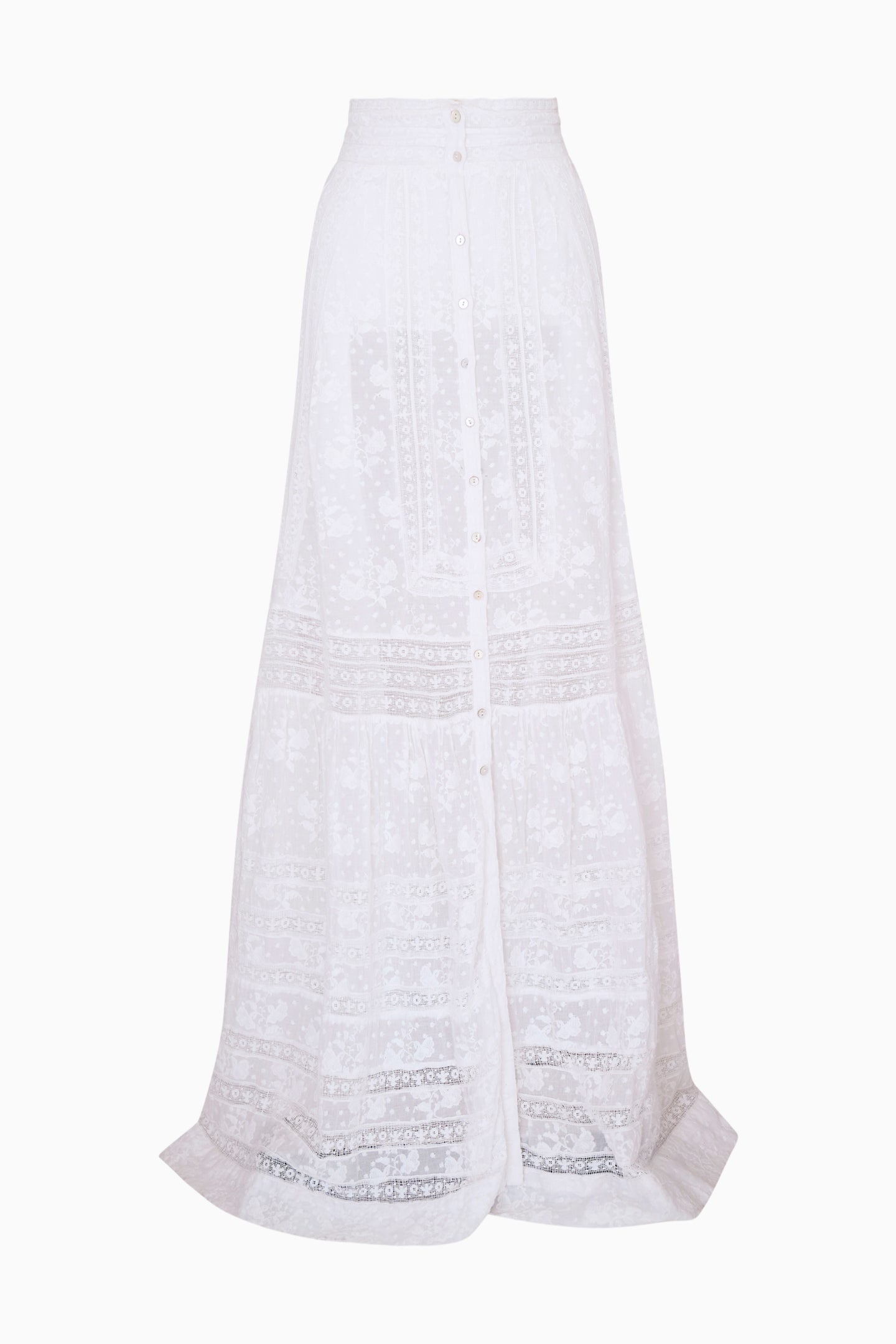 Araminta Cotton Victorian Maxi Skirt - Image 6