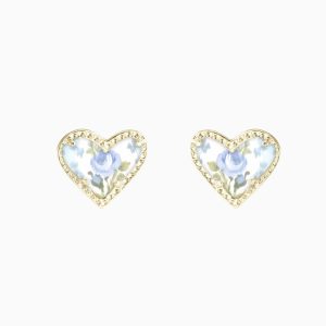 Kendra Scott x LoveShackFancy Ari Heart Gold Stud Earrings 
