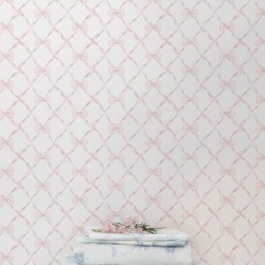 Baby Bow Faded Primrose Standard Wallpaper