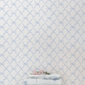Baby Bow Blue Bella Standard Wallpaper