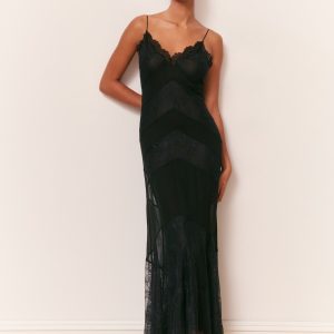 Astra Silk Lace Maxi Dress