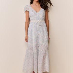 Aurela Floral Cotton Midi Dress