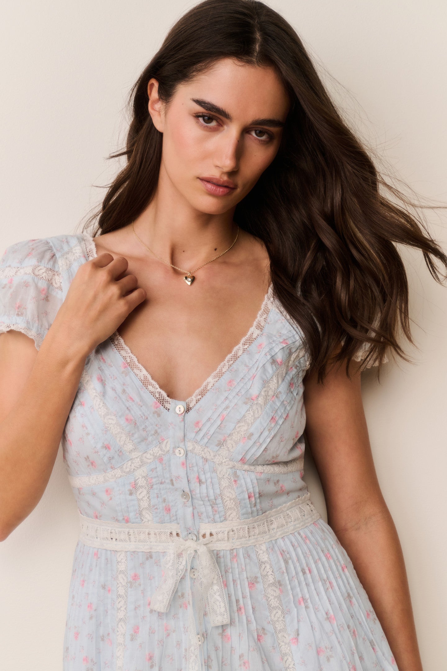 Aurela Floral Cotton Midi Dress - Image 3