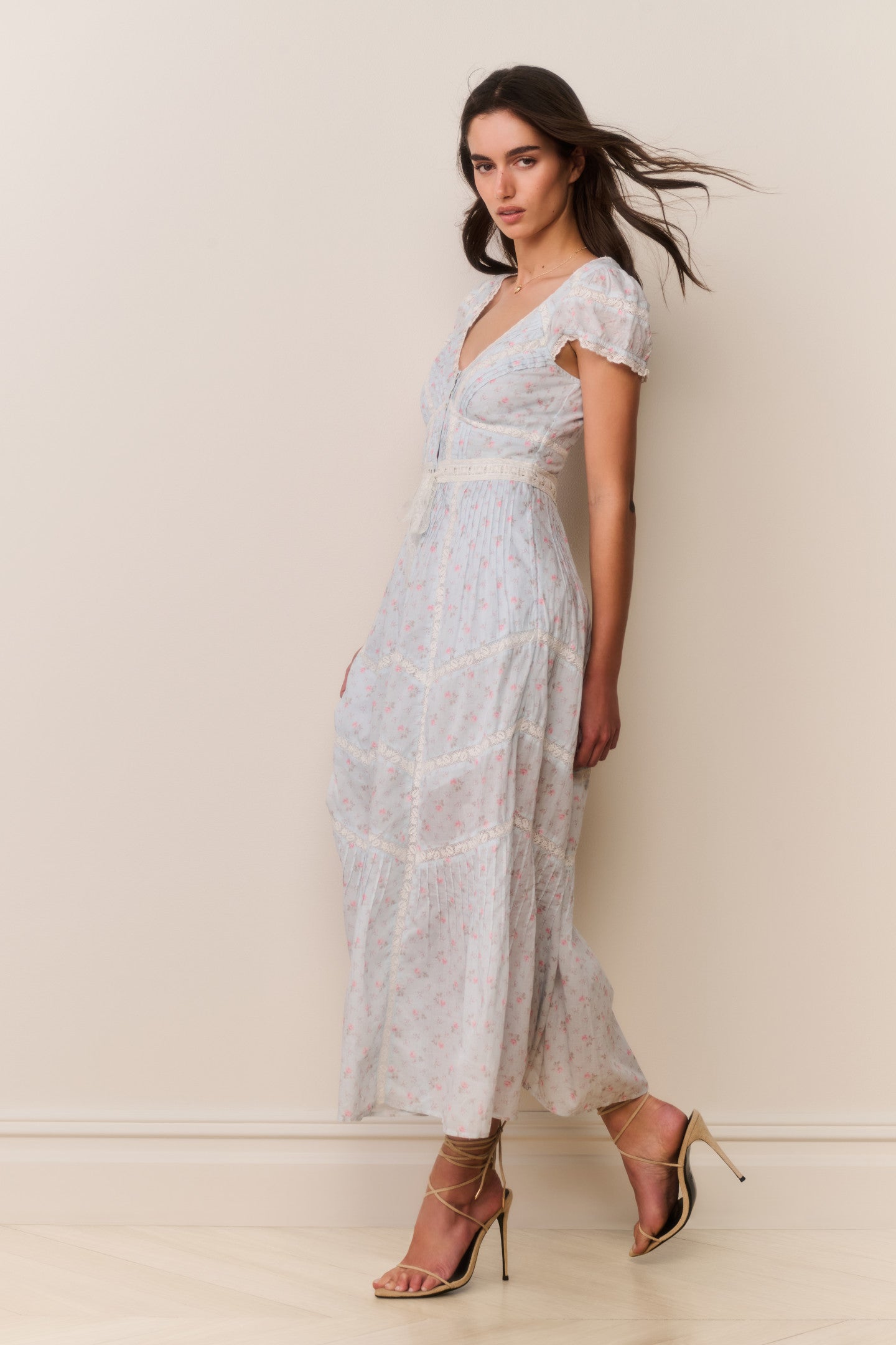 Aurela Floral Cotton Midi Dress - Image 4
