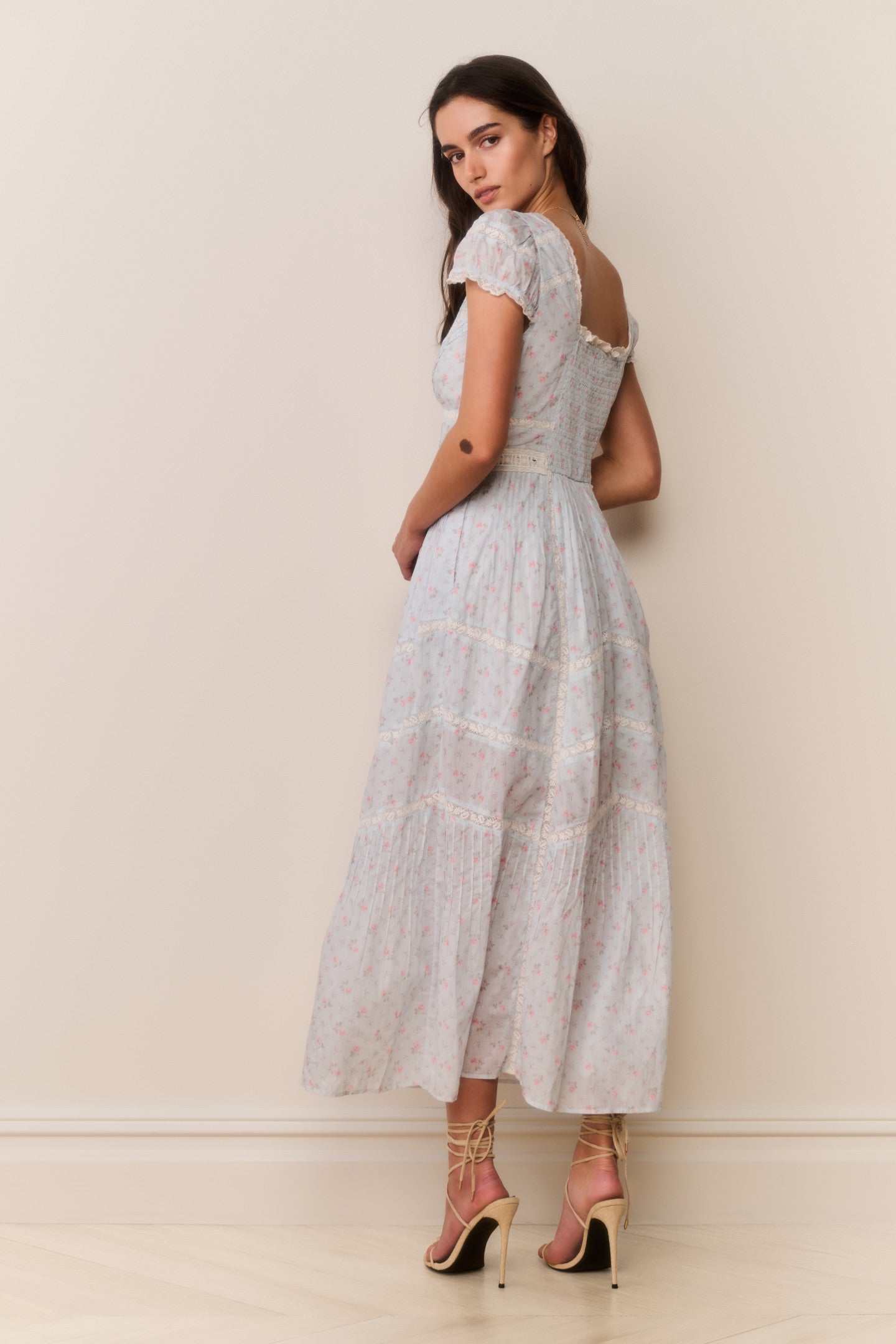 Aurela Floral Cotton Midi Dress - Image 5