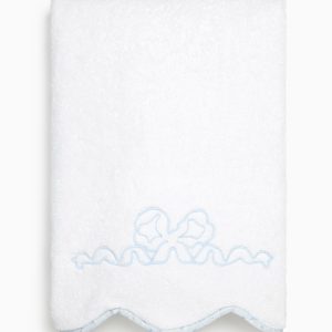 Bow-Embroidered Bath Towel