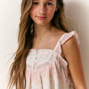 Girls Kiama Mixed Print Top