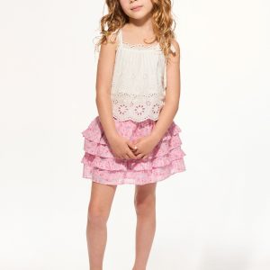 Girls Billie Upcycled Cotton Skirt - VOILA PINK