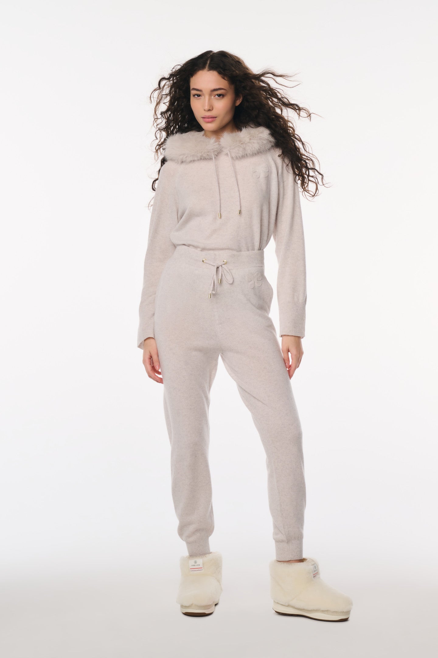 LoveShackFancy x MAX&MOI Wool-Cashmere Faux Fur Hoodie - Image 3