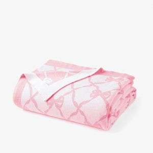 Bow Throw Blanket- PASTEL PINK