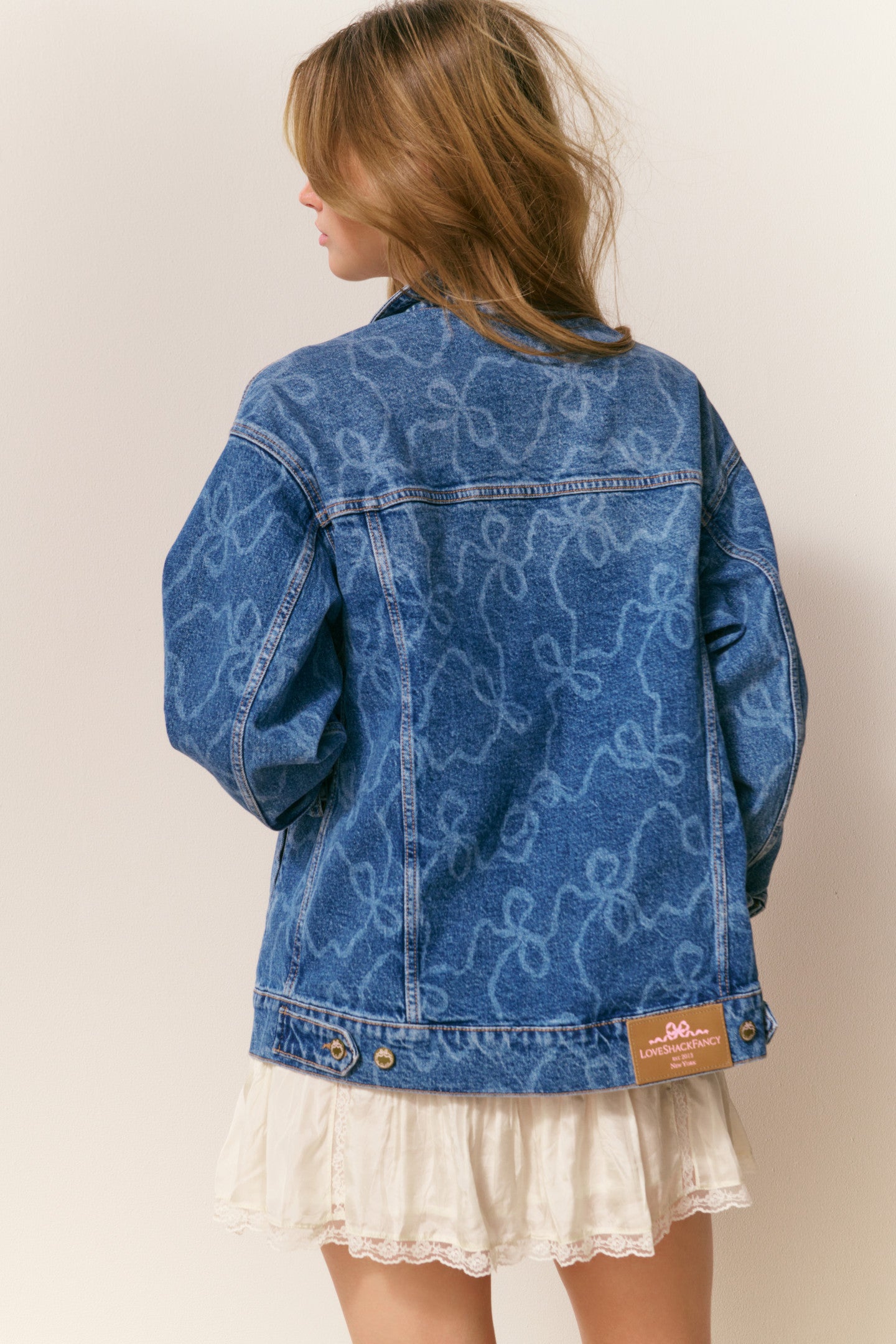 Valette Bow Denim Jacket - Image 3
