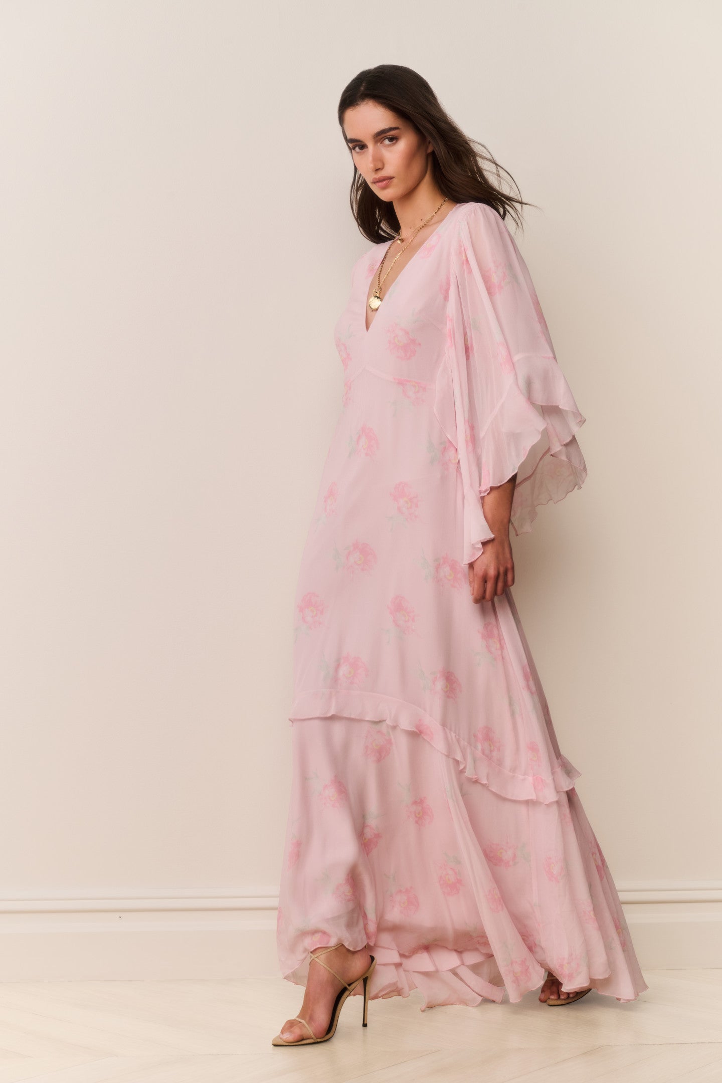 Brinley Floral Chiffon Maxi Dress - Image 4