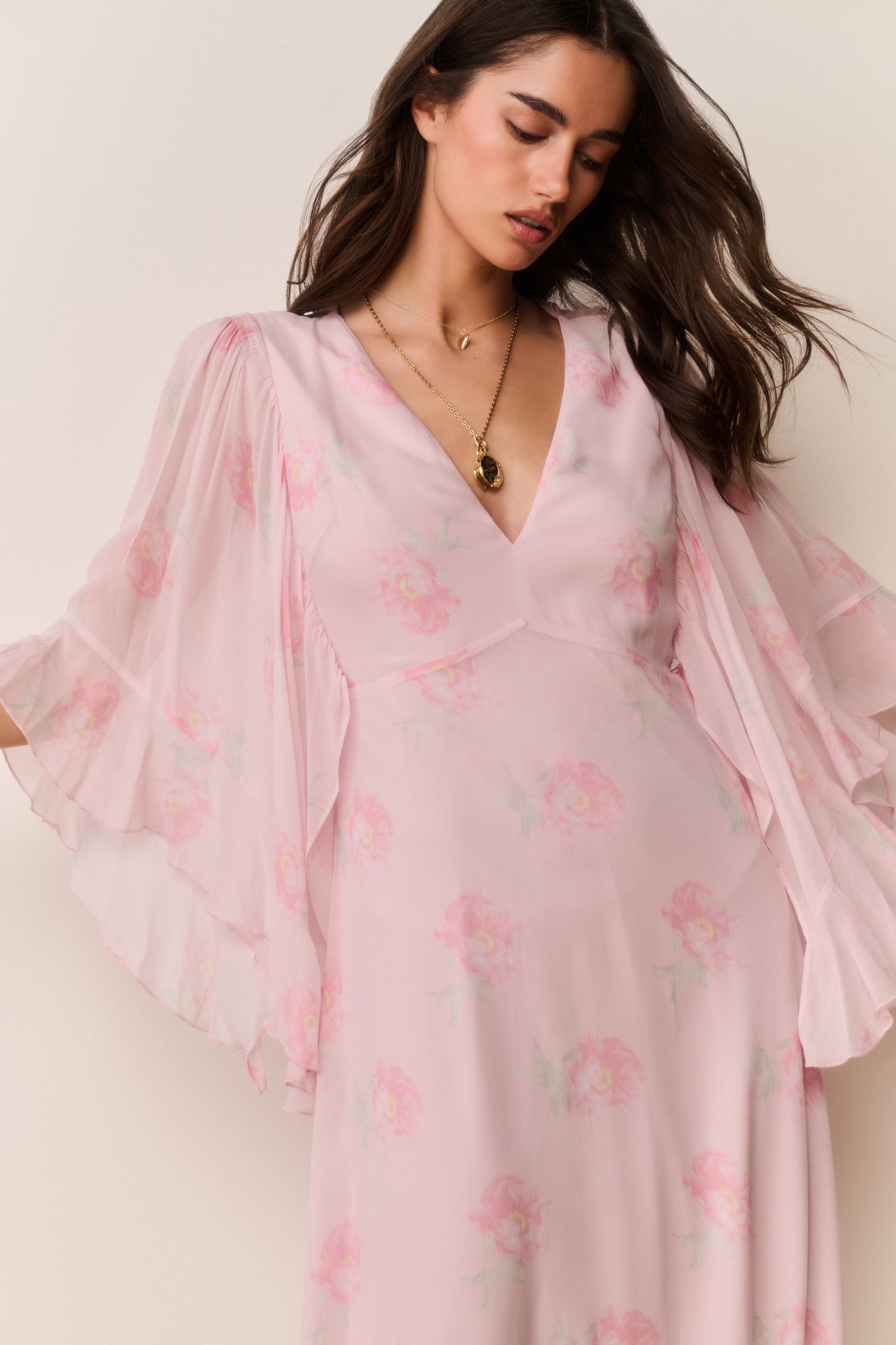 Brinley Floral Chiffon Maxi Dress - Image 2