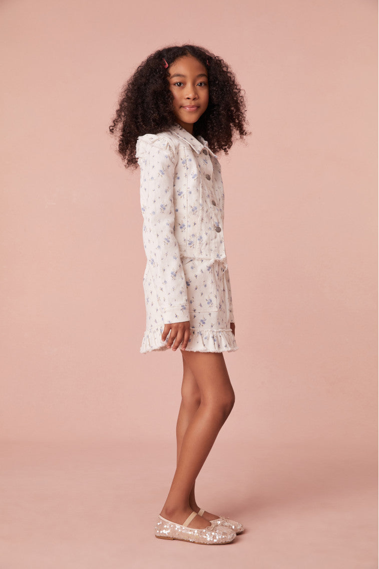 Girls Bruno Ikat Floral Print Jacket - Image 2