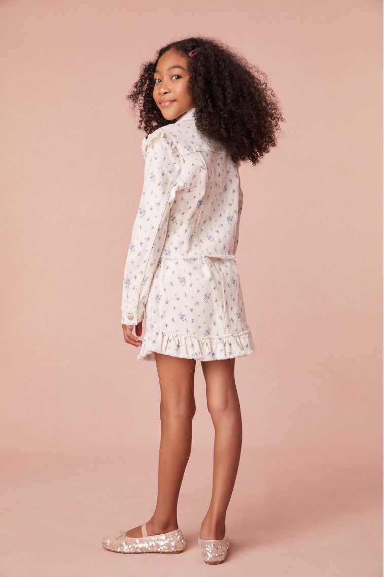 Girls Bruno Ikat Floral Print Jacket - Image 3