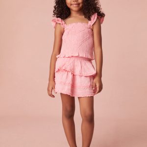 Girls Caspia Cotton Ruffle Top