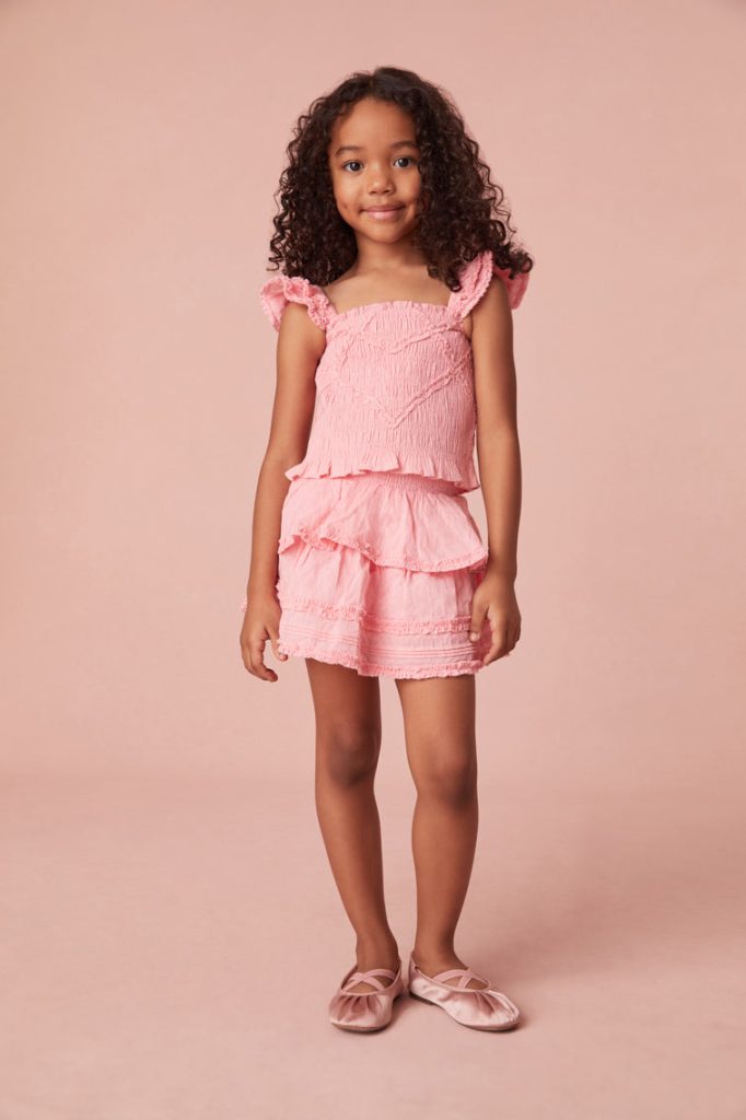 Girls Caspia Cotton Ruffle Top