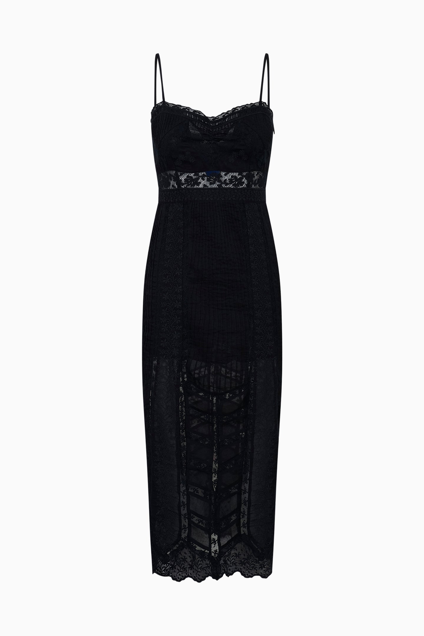 Celadine Cotton Lace-Trimmed Midi Dress - Image 5