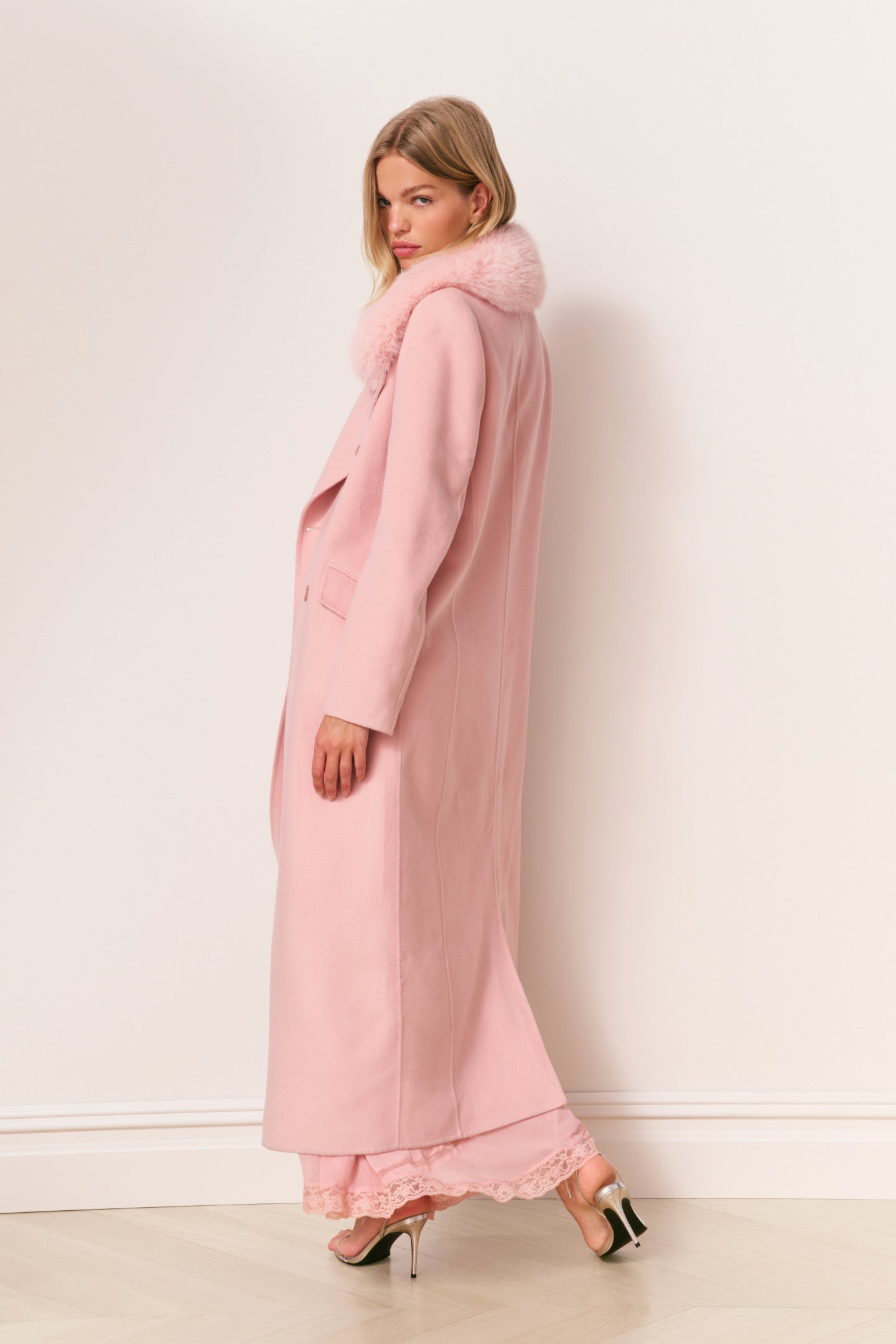 Char Faux Fur Collar Wool Coat - Image 8