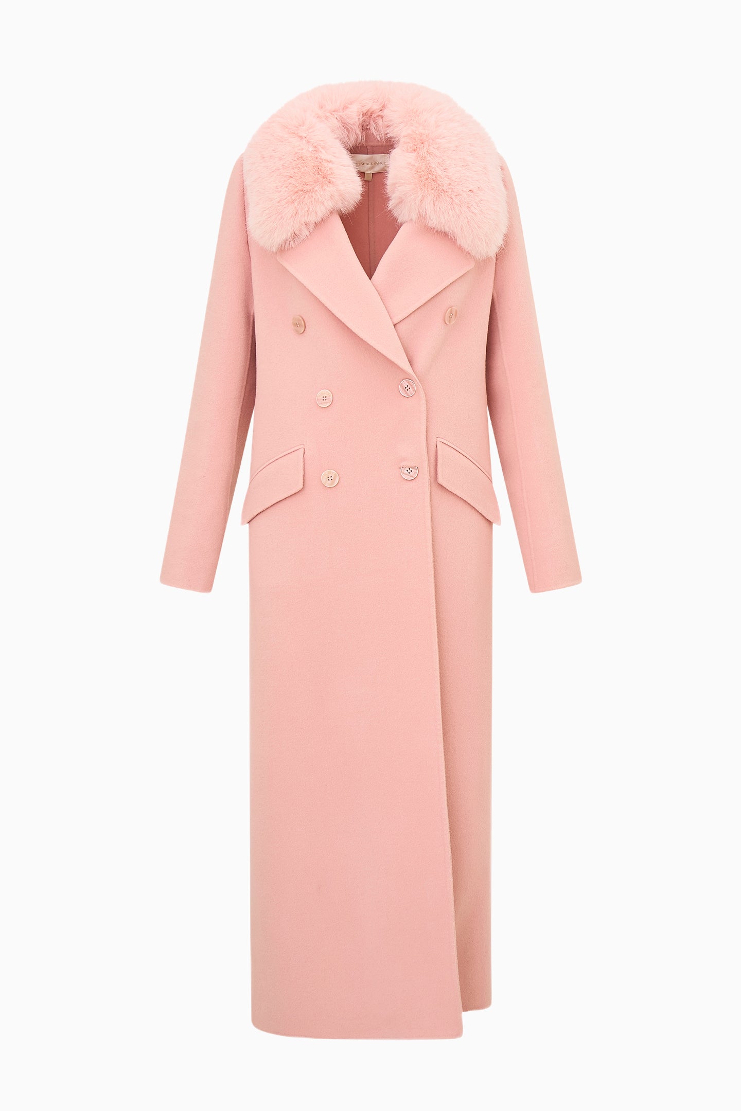 Char Faux Fur Collar Wool Coat - Image 9