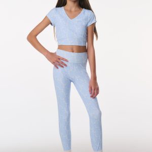 Tween Bluebee Bow Print Legging