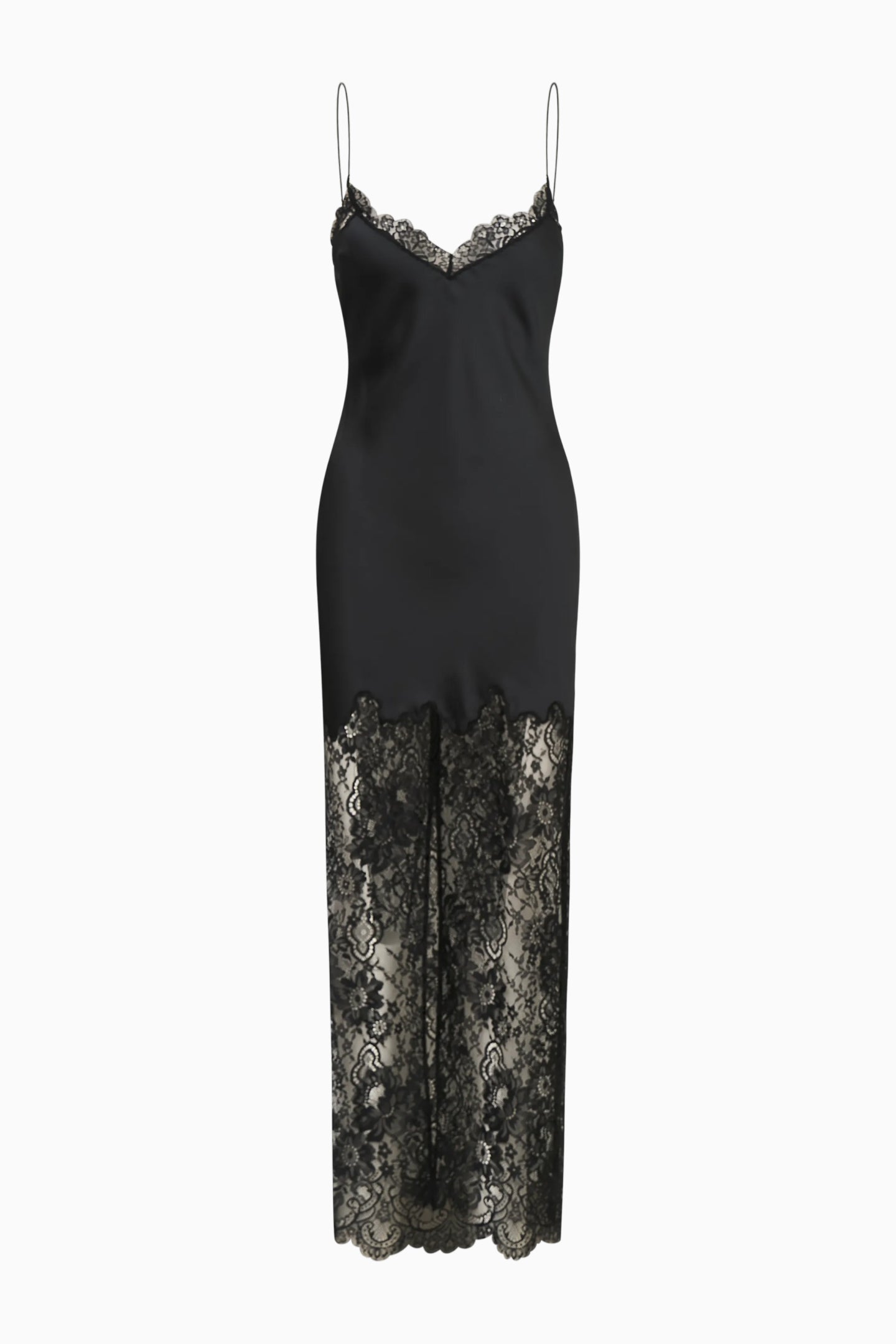 Circe Satin Lace Maxi Dress - Image 7