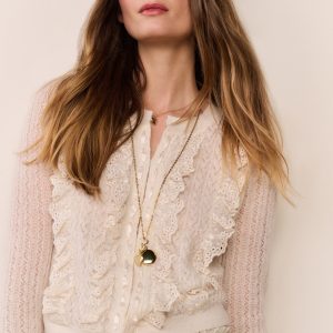 Melisse Eyelet Ruffle Cardigan