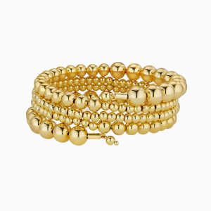 Jennifer Miller 14k Gold Beaded Bracelet