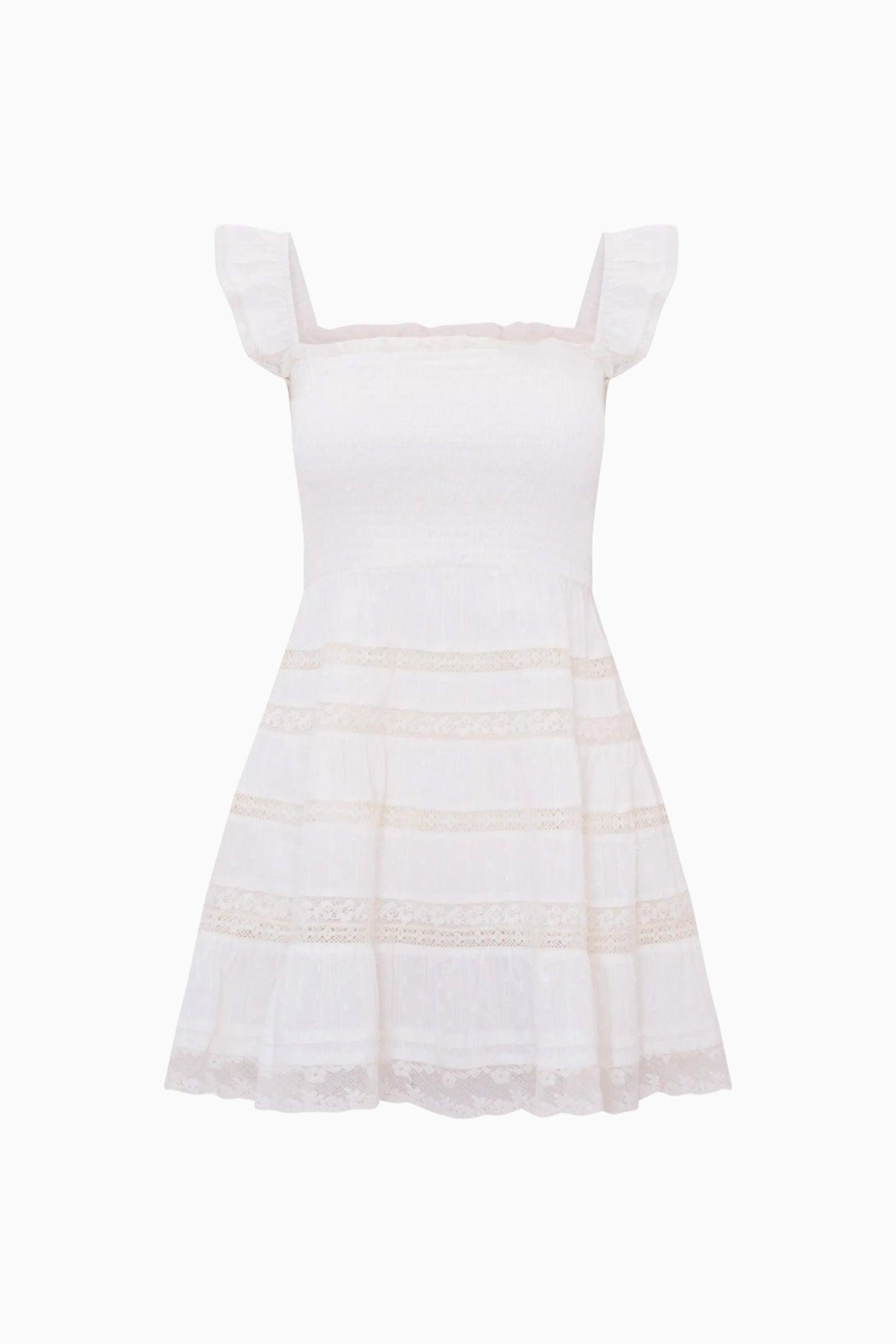 Colbera Lace-Trimmed Cotton Mini Dress - Image 5