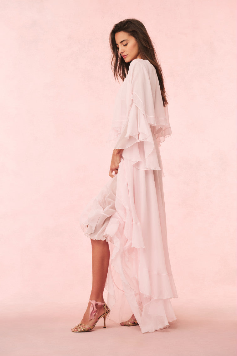 Collia Silk Maxi Dress - PALE PINK - Image 4