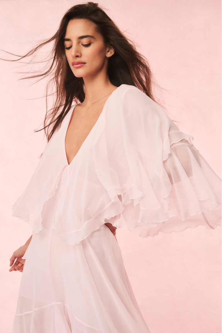 Collia Silk Maxi Dress - PALE PINK - Image 2