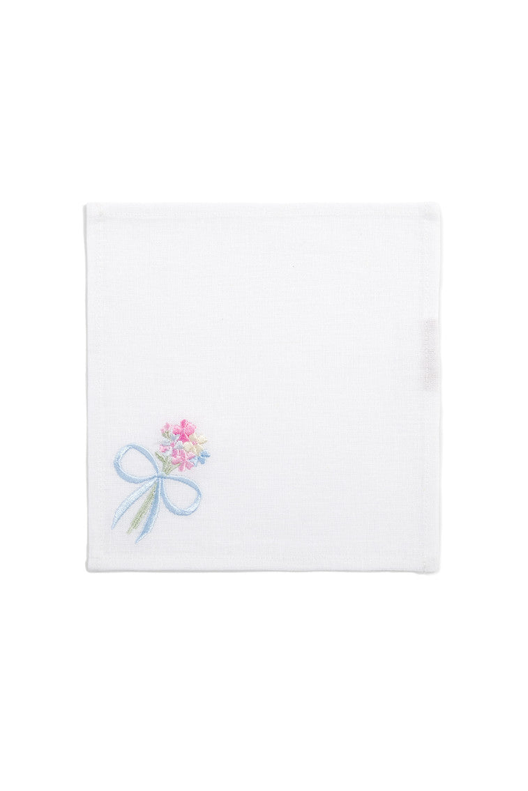 Bow Cocktail Napkins Set Of 4- SUMMER BLUES - Image 2